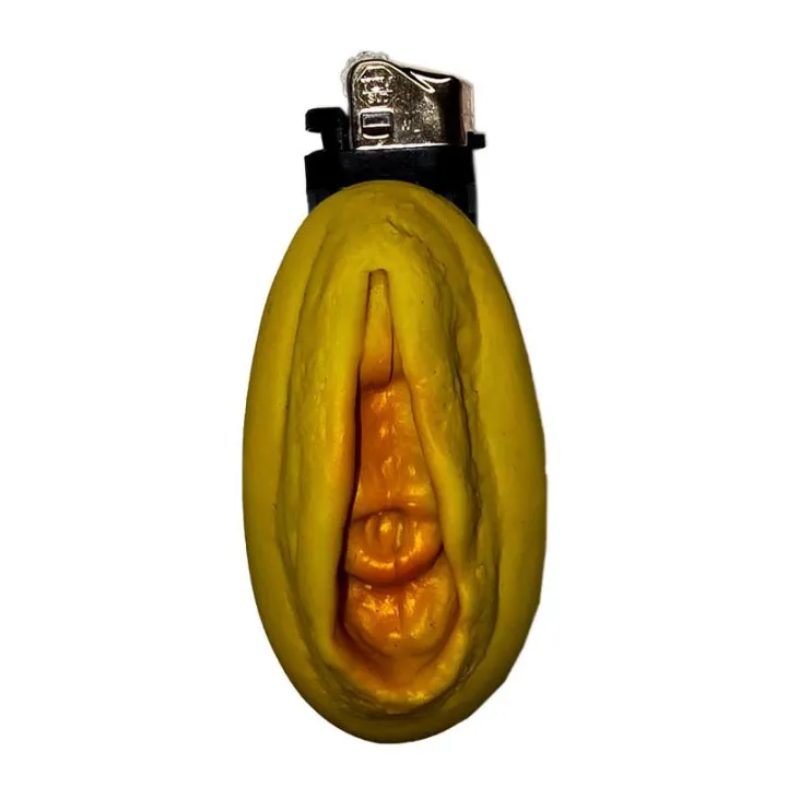 Mechero en Forma de Vagina Dorado de Diverty Sex