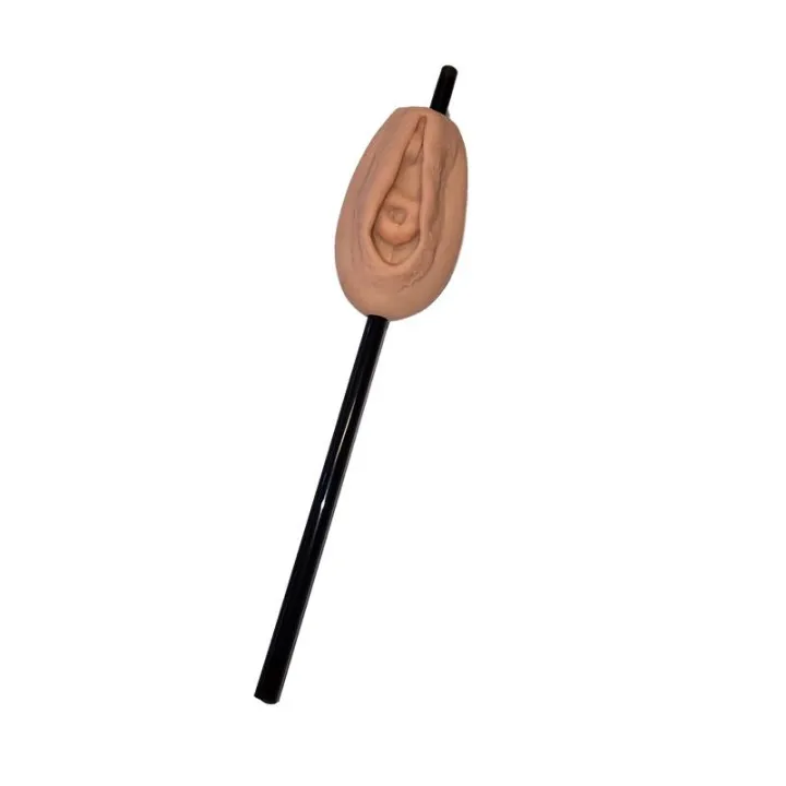 Pajita con Adorno Forma de Vagina de Diverty Sex