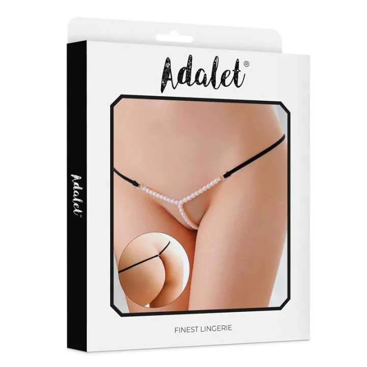 Ayla Tanga con Perlas Talla Única de Adalet Lingerie