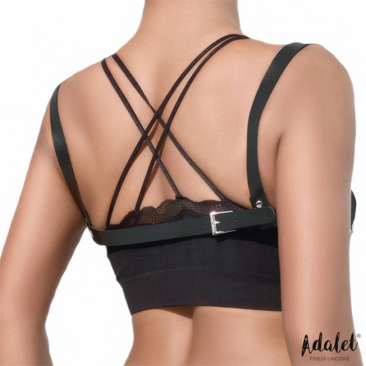 Karina Top Cuero Vegano con Cadenas Talla Única de Adalet Lingerie | VibraZon