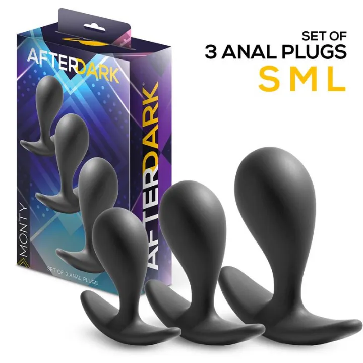 Monty Set de 3 Plugs Anales de Afterdark