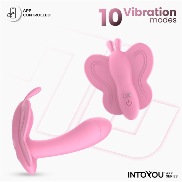 Wingy Estimulador Mariposa con APP Rosa de Intoyou App Series | VibraZon