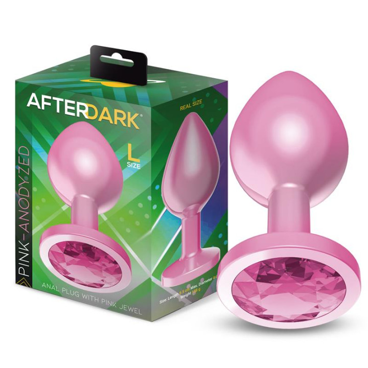 Plug Anal Anodizado Rosa con Rosa Talla L de Afterdark | VibraZon