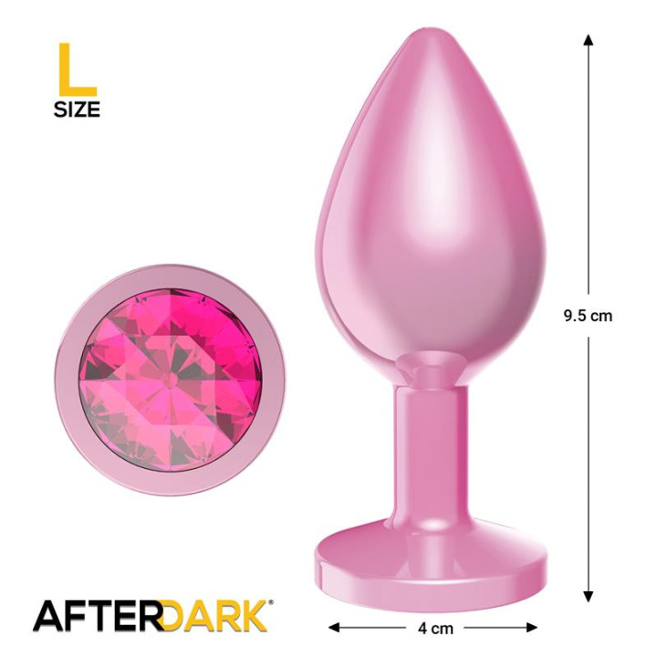 Plug Anal Anodizado Rosa con Rosa Talla L de Afterdark | VibraZon