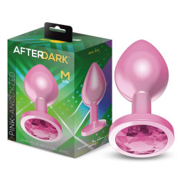 Plug Anal Anodizado Rosa con Joya Talla M de Afterdark | VibraZon
