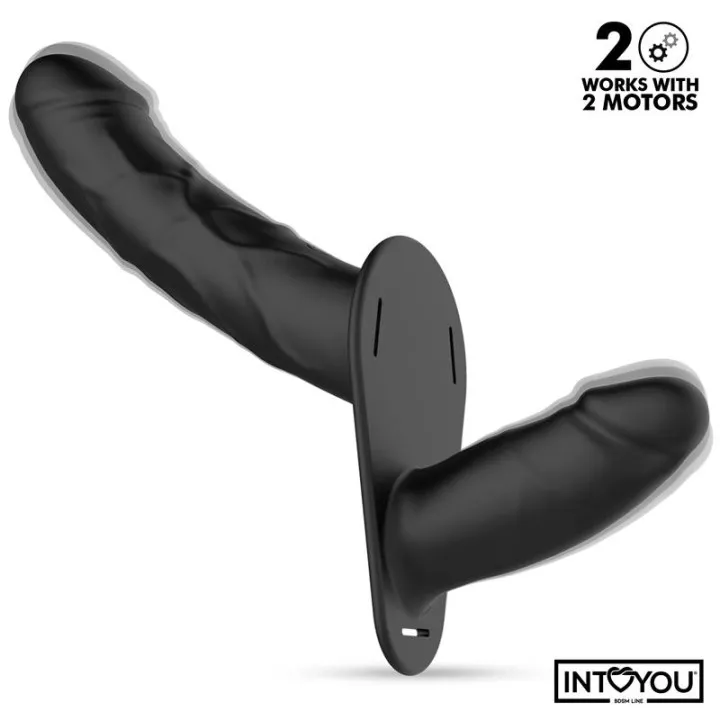Jordan Arnés Dildo Doble con Vibración y Control Remoto de Intoyou Bdsm Line