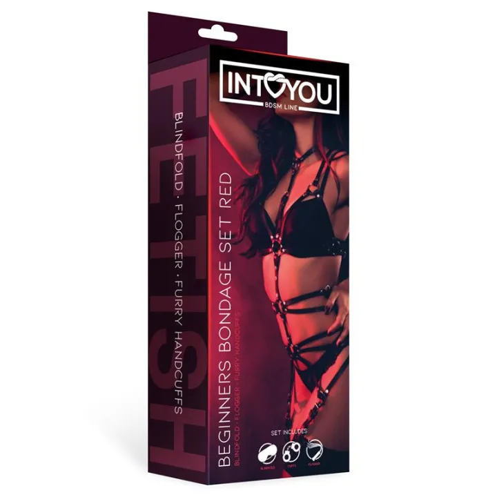 Set de Bondage para Principiantes Beginners 3 Piezas Rojo de Intoyou Bdsm Line