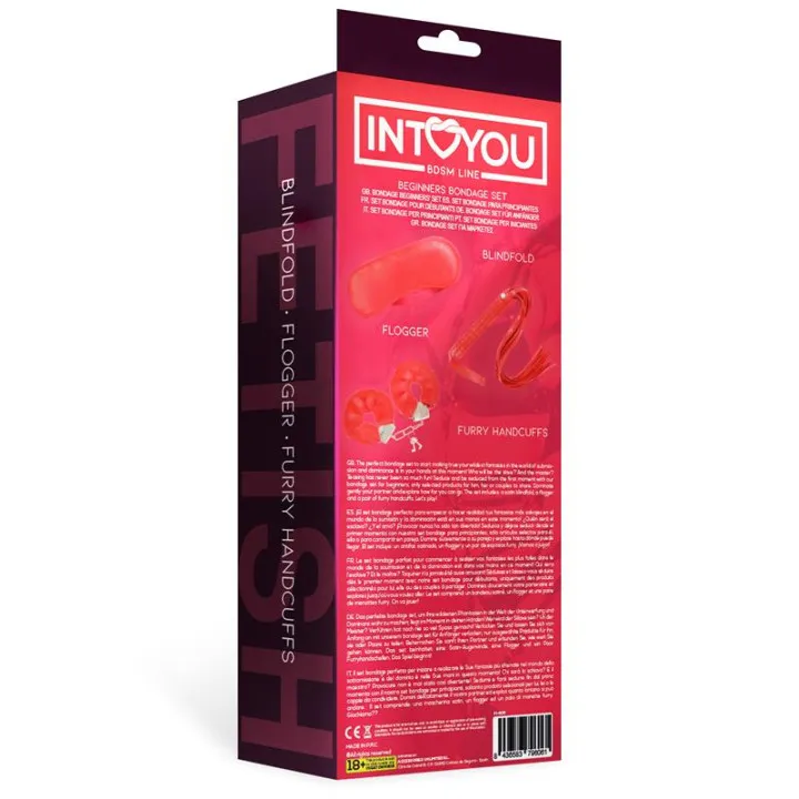 Set de Bondage para Principiantes Beginners 3 Piezas Rojo de Intoyou Bdsm Line