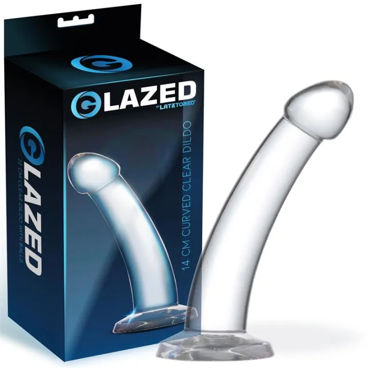 Dildo Curvado Material Cristalino 14 cm de Glazed