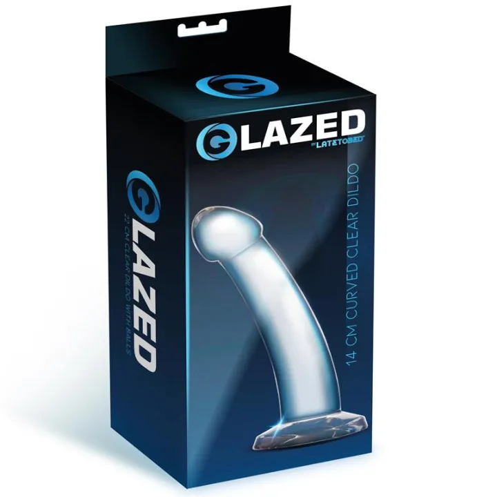 Dildo Curvado Material Cristalino 14 cm de Glazed