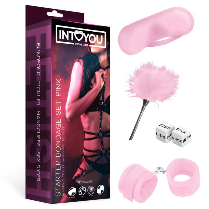Kit de Bondage para Principiantes Starters 4 Piezas Rosa de Intoyou Bdsm Line | VibraZon