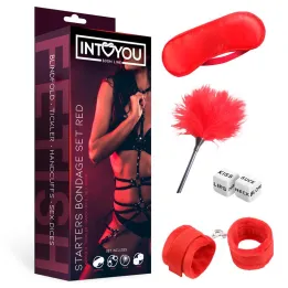 Set de Bondage para Principiantes Starters 4 Piezas Rojo de Intoyou Bdsm Line