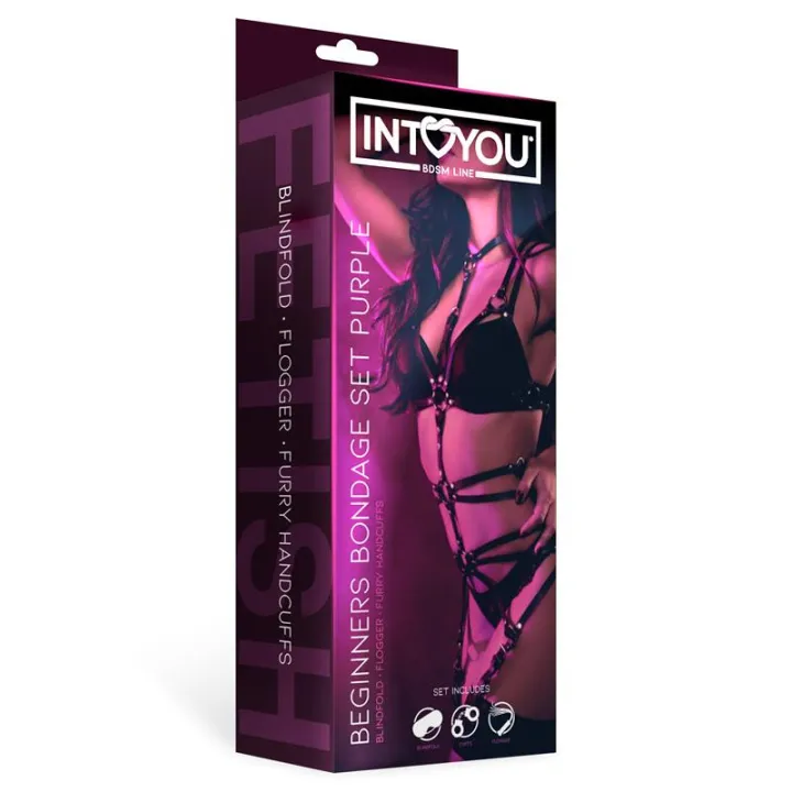 Set de Bondage para Principiantes Beginners 3 Piezas Púrpura de Intoyou Bdsm Line