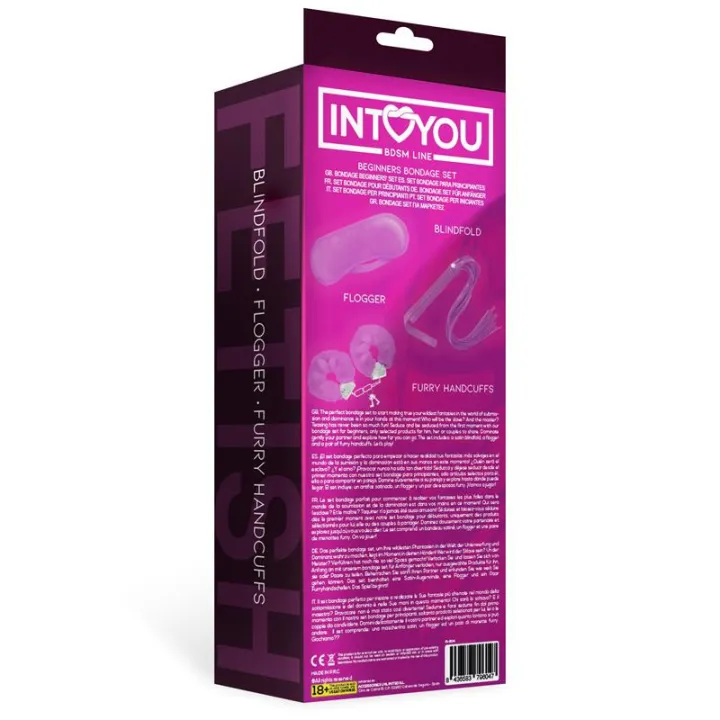 Set de Bondage para Principiantes Beginners 3 Piezas Púrpura de Intoyou Bdsm Line