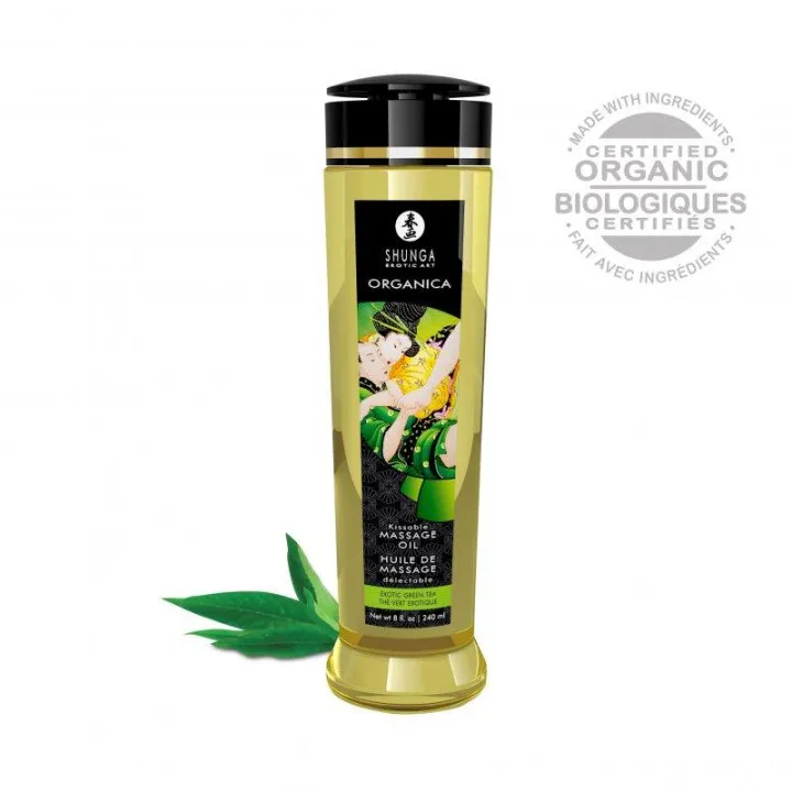 Aceite de Masaje Orgánico Té Verde 240 ml de Shunga