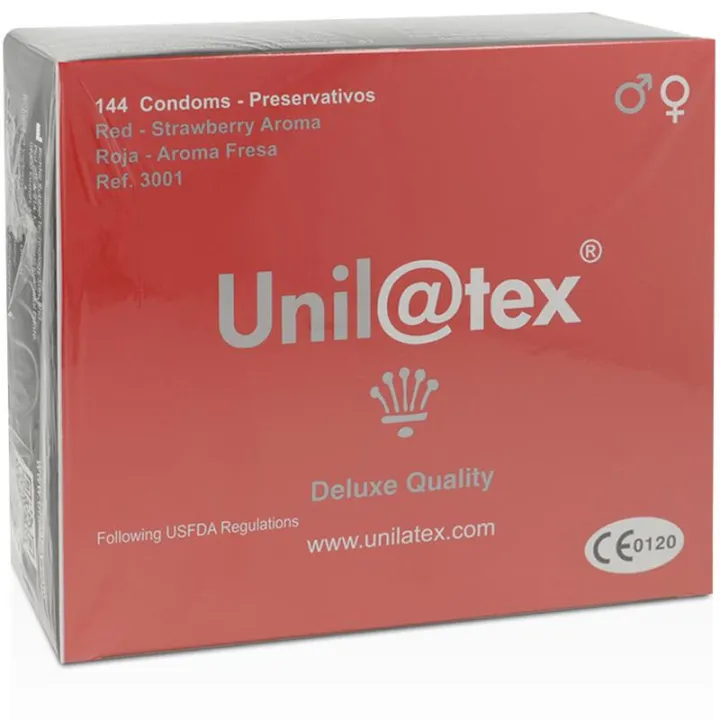 Preservativos Rojo-Fresa 144 Unidades de Unilatex