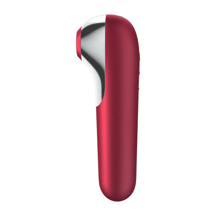 Dual Love Vibrador y Succionador de Aire Pulsado Rojo de Satisfyer