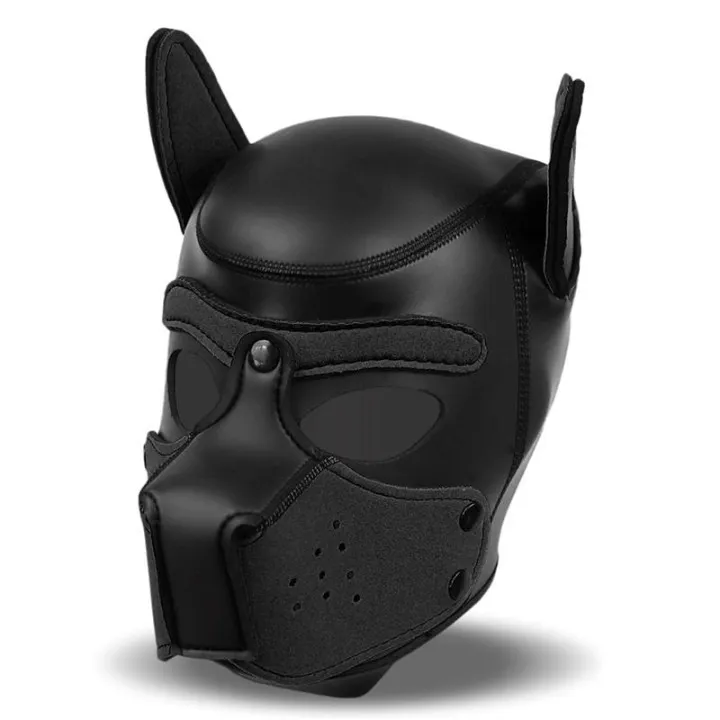 Hound Máscara de Perro Neopreno Hocico Extraíble Negro Talla Única de Intoyou Bdsm Line