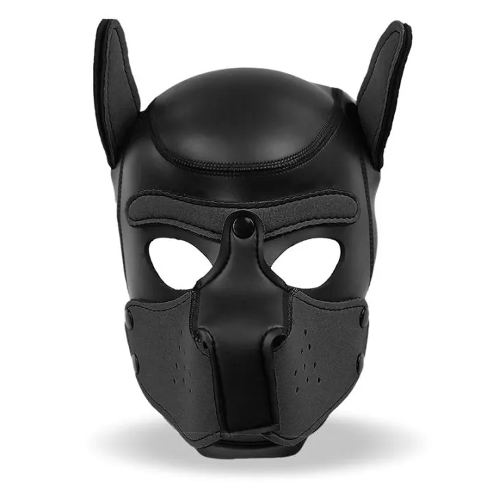 Hound Máscara de Perro Neopreno Hocico Extraíble Negro Talla Única de Intoyou Bdsm Line
