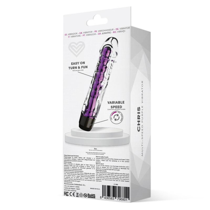 Chris Vibrador Multi-Velocidad Púrpura de Latetobed | VibraZon