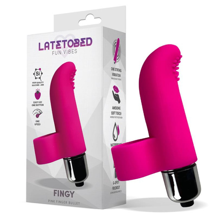 Fingy Bala Vibradora para el Dedo Silicona Rosa de Latetobed | VibraZon