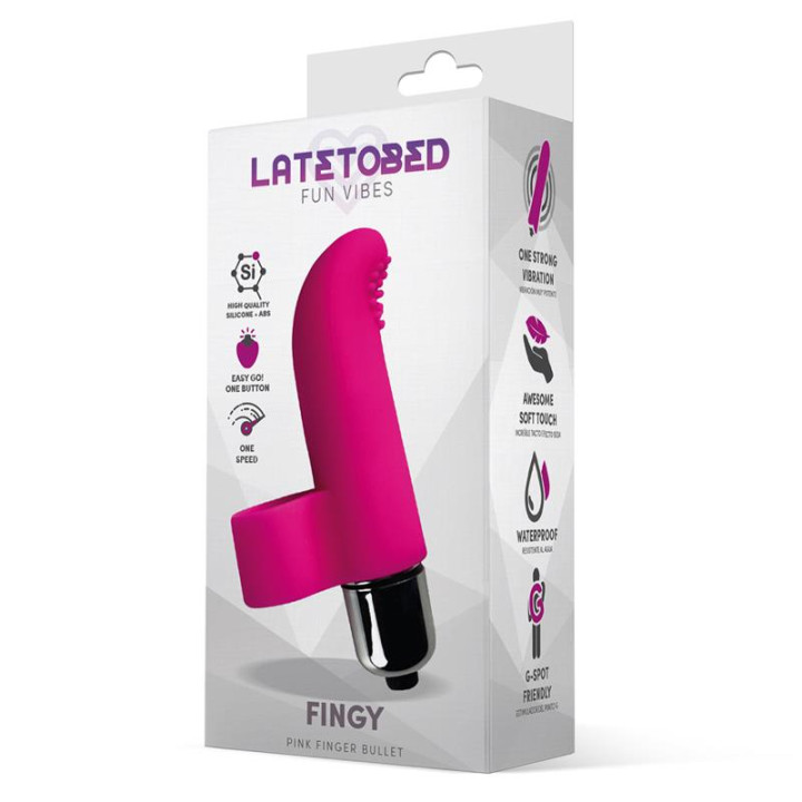 Fingy Bala Vibradora para el Dedo Silicona Rosa de Latetobed | VibraZon