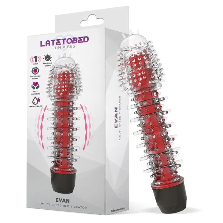 Evan Vibrador Multi Velocidad Rojo de Latetobed