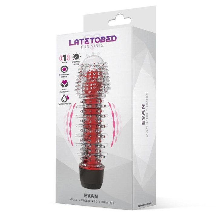 Evan Vibrador Multi Velocidad Rojo de Latetobed | VibraZon