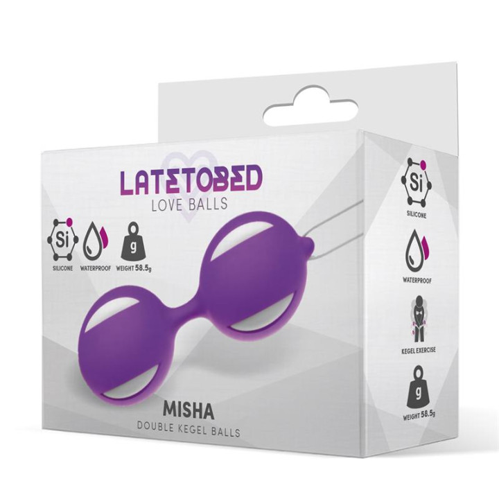 Misha Bola de Kegel Doble Silicona Púrpura de Latetobed | VibraZon
