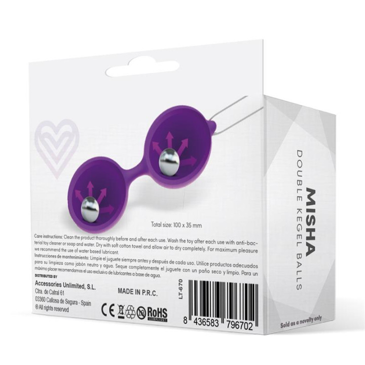 Misha Bola de Kegel Doble Silicona Púrpura de Latetobed | VibraZon