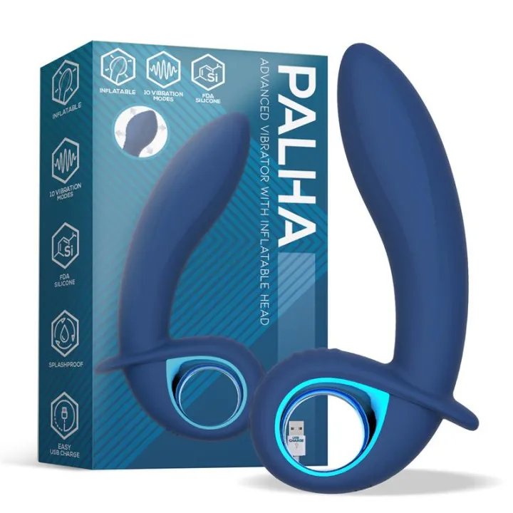Vibrador Alpha Advanced con Función de Inflado y Vibración USB Silicona de Intoyou