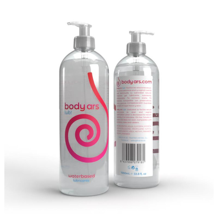 Gel Lubricante Base de Agua Natural Dosificador 1000 ml de Body Ars | VibraZon