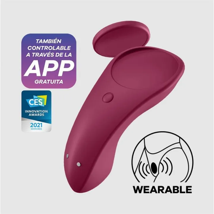 Sexy Secret Estimulador de Braguita con APP Wine Red de Satisfyer