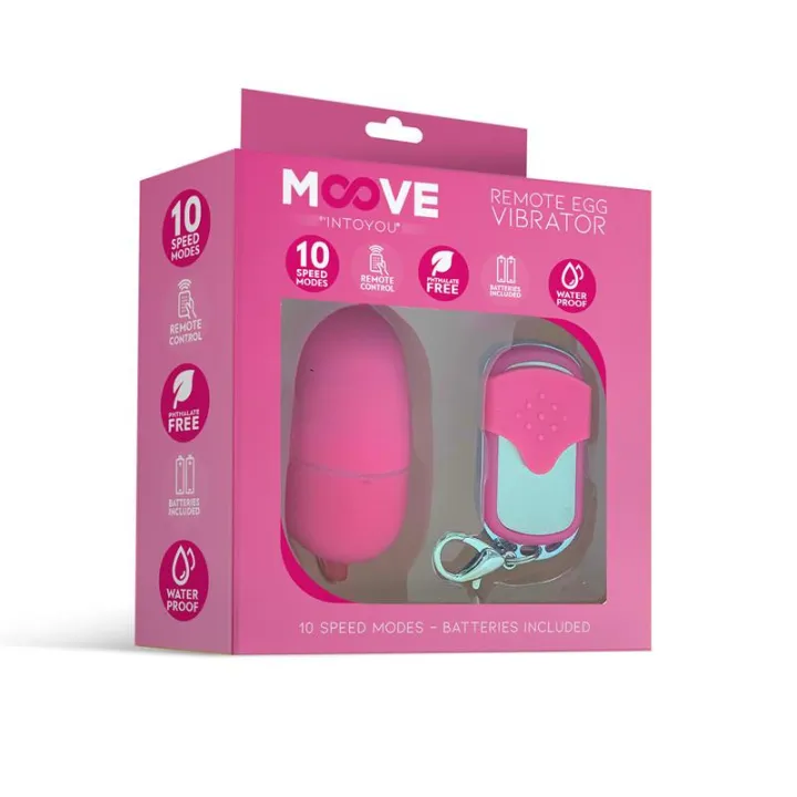 Huevo Vibrador con Control Remoto Tamaño Mediano Rosa de Moove