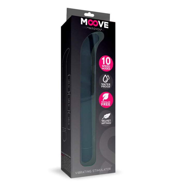 Estimulador Vibrador Punto G 10 Funciones Negro de Moove | VibraZon