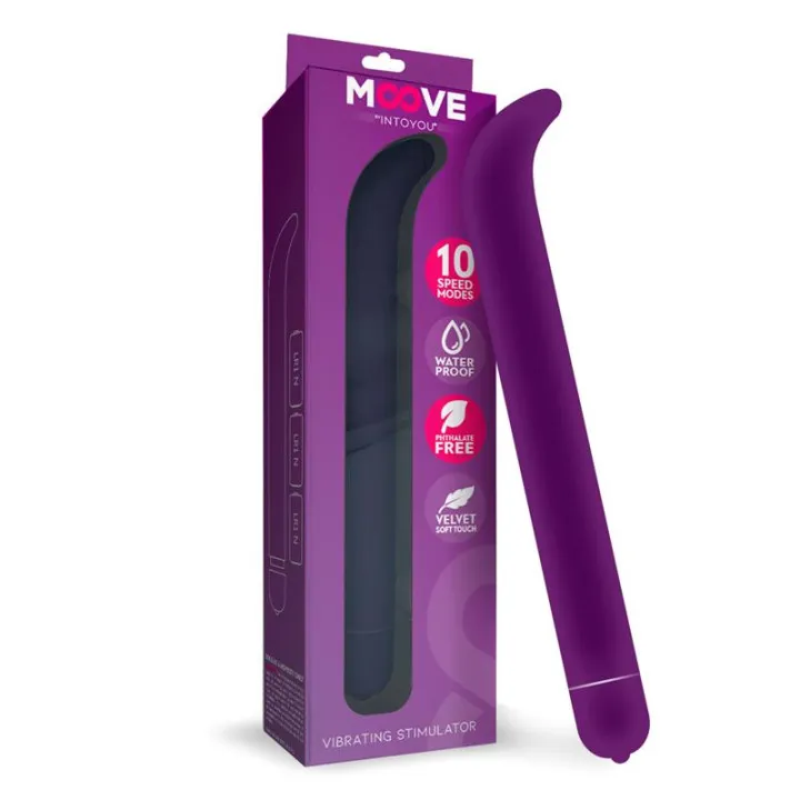 Estimulador VIbrador Punto G 10 funciones Púrpura de Moove