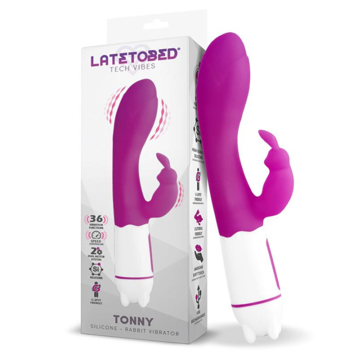 Tonny Vibrador USB Punto G 36 Funciones Silicona Púrpura de Latetobed | VibraZon
