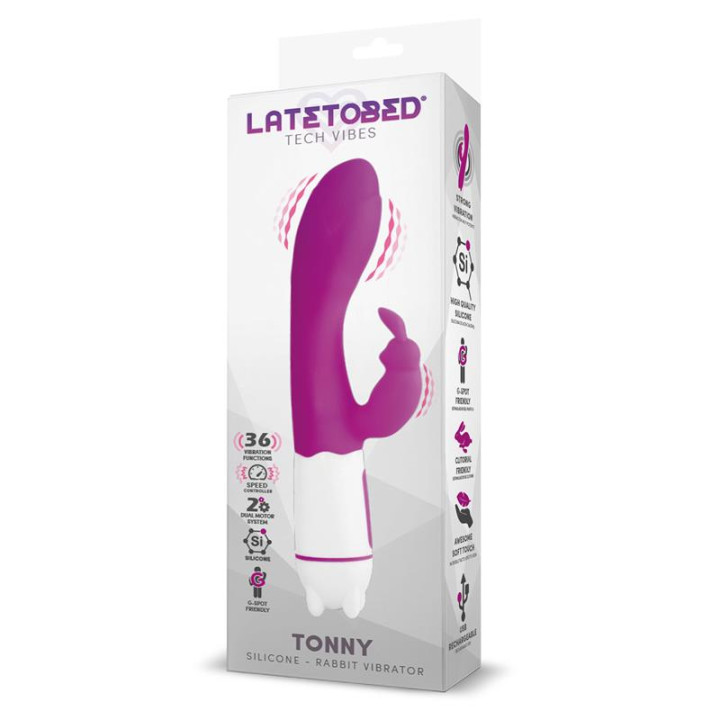Tonny Vibrador USB Punto G 36 Funciones Silicona Púrpura de Latetobed | VibraZon