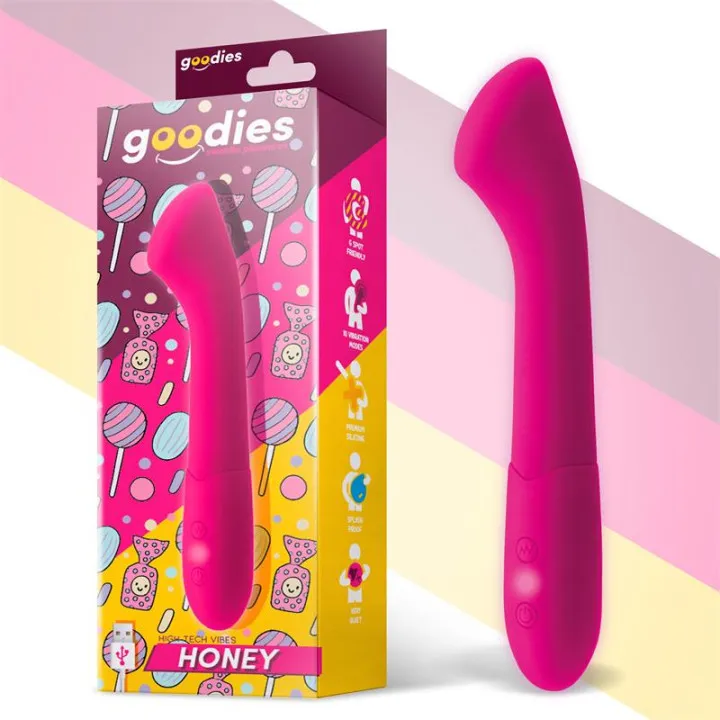 Honey Vibrador Punto G Silicona USB Fuchsia de Goodies