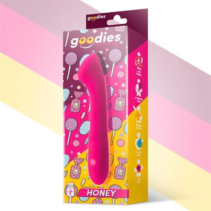 Honey Vibrador Punto G Silicona USB Fuchsia de Goodies