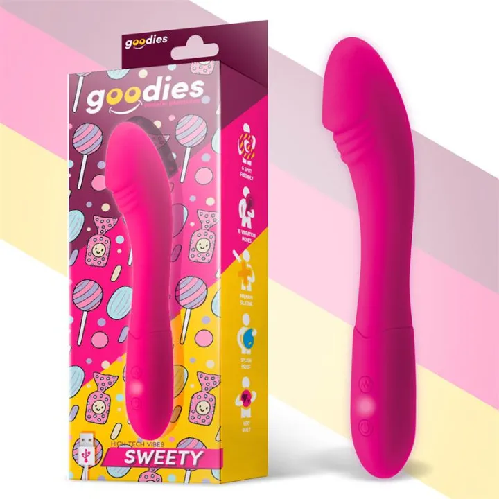 Sweety Vibrador Punto G USB Silicona Fuchsia de Goodies