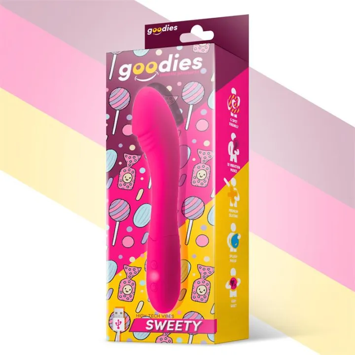 Sweety Vibrador Punto G USB Silicona Fuchsia de Goodies