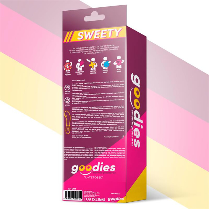 Sweety Vibrador Punto G USB Silicona Fuchsia de Goodies | VibraZon