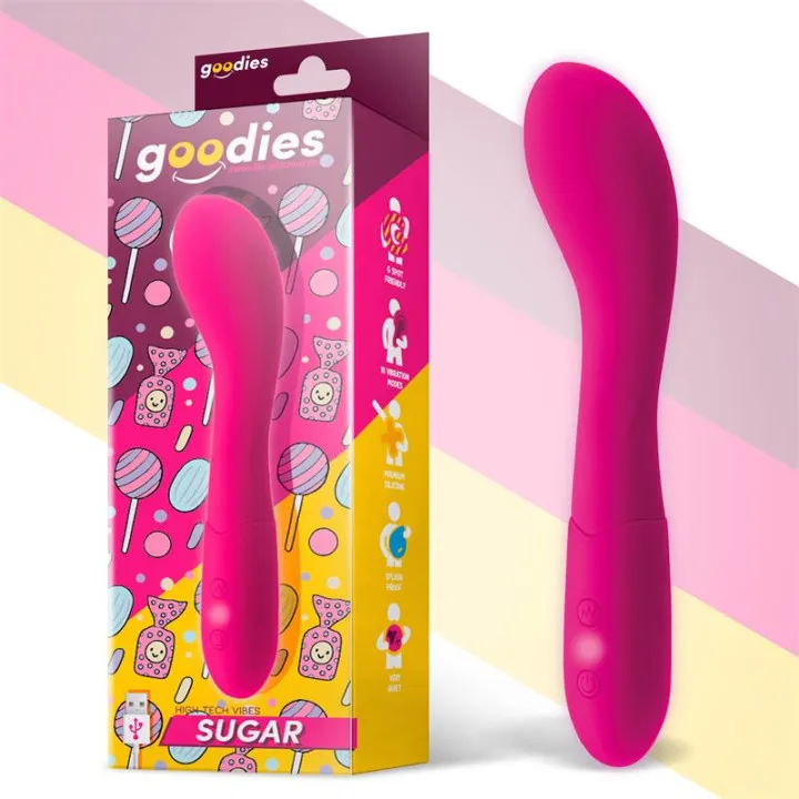 Sugar Vibrador Punto G USB Silicona Fushsia de Goodies