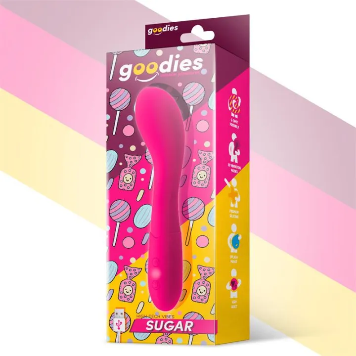 Sugar Vibrador Punto G USB Silicona Fushsia de Goodies