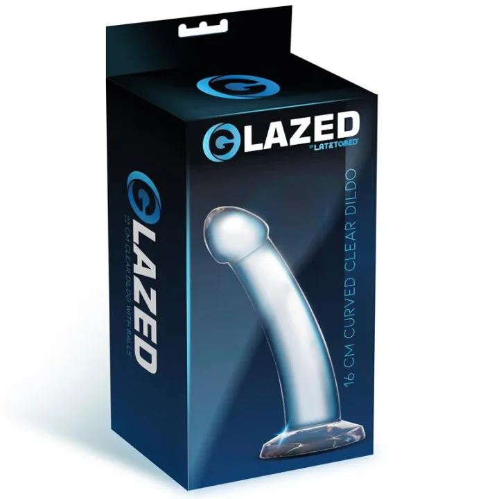 Dildo Curvado Material Cristalino 16 cm de Glazed