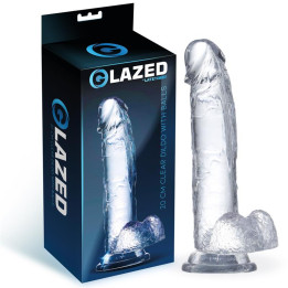 Dildo Realista con Testículos Material Cristalino 20 cm de Glazed | VibraZon