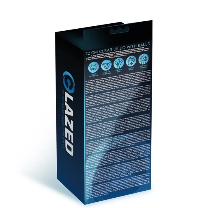 Dildo Realista con Testículos Material Cristalino 22 cm de Glazed