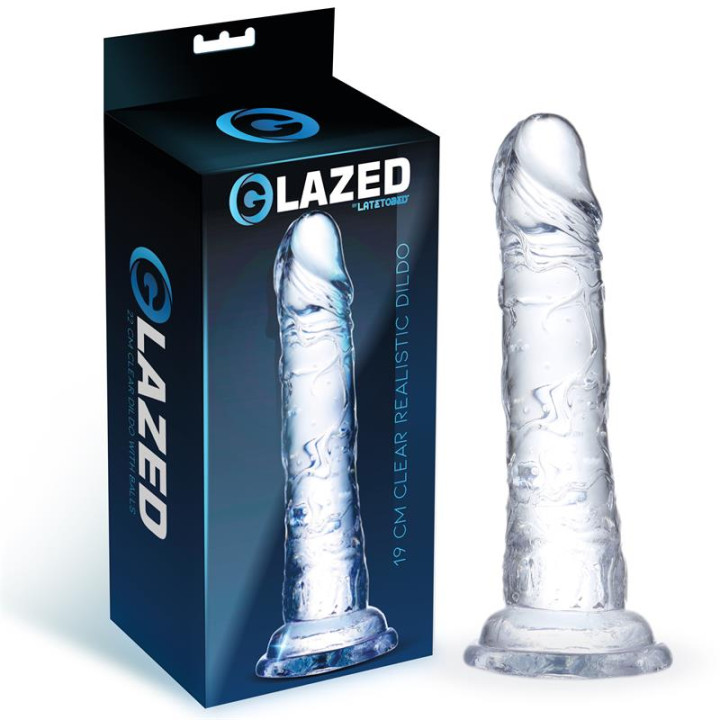 Dildo Realista Material Cristalino 19 cm de Glazed | VibraZon