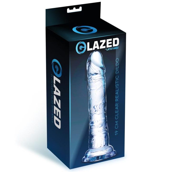 Dildo Realista Material Cristalino 19 cm de Glazed | VibraZon